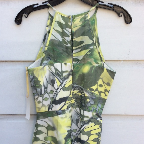 New Anilee green silk A line watercolor dress 0 - Picture 5 of 6